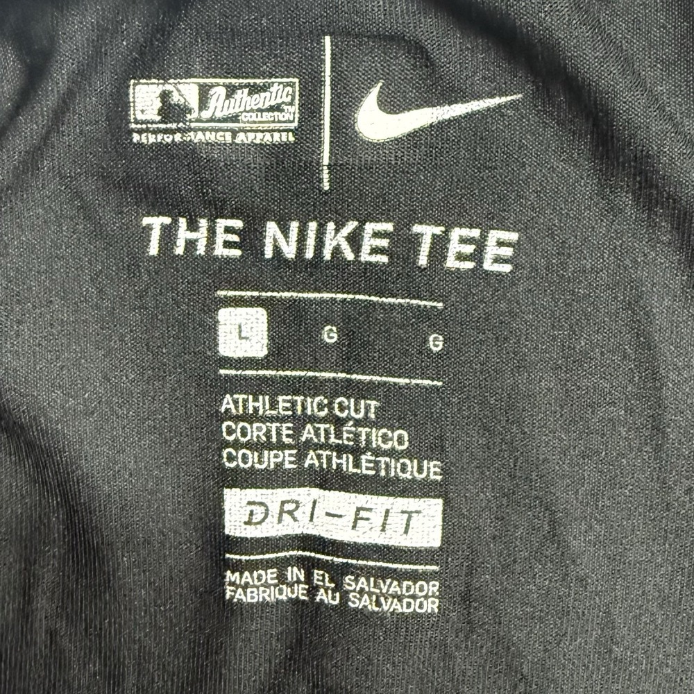 Pittsburgh Pirates Nike MLB Mens L Gray Black Dri-Fit 3/4 Raglan Sleeve Baseball - Picture 4 of 10